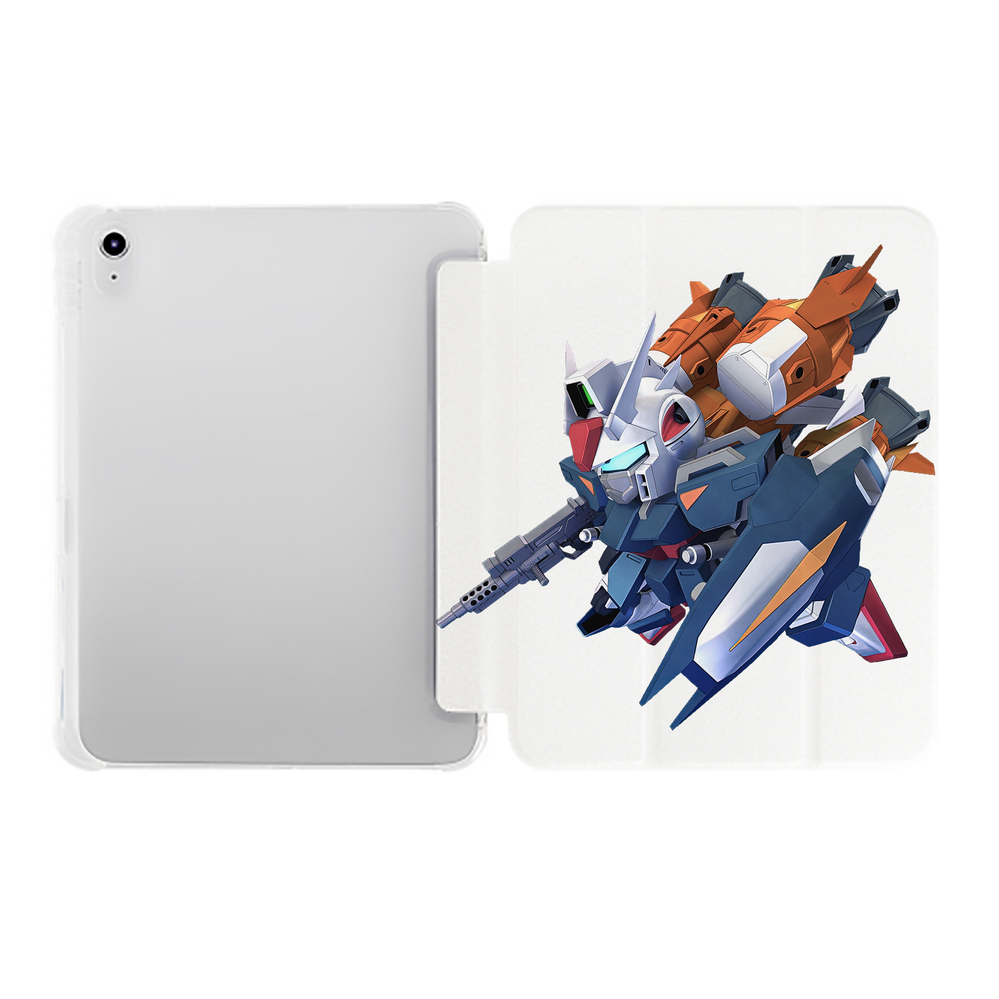 （画像用） 機動戦士ガンダム Mobile Suit Gundam IPad ケース ペン収納付き 三つ折りスタンド PUレザー×シリコン 対応機種9.5/10.5/10.9インチ
